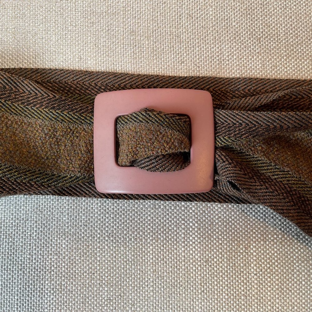 Vintage Boho Adjustable Fabric Belt Square Buckle Medium/Large